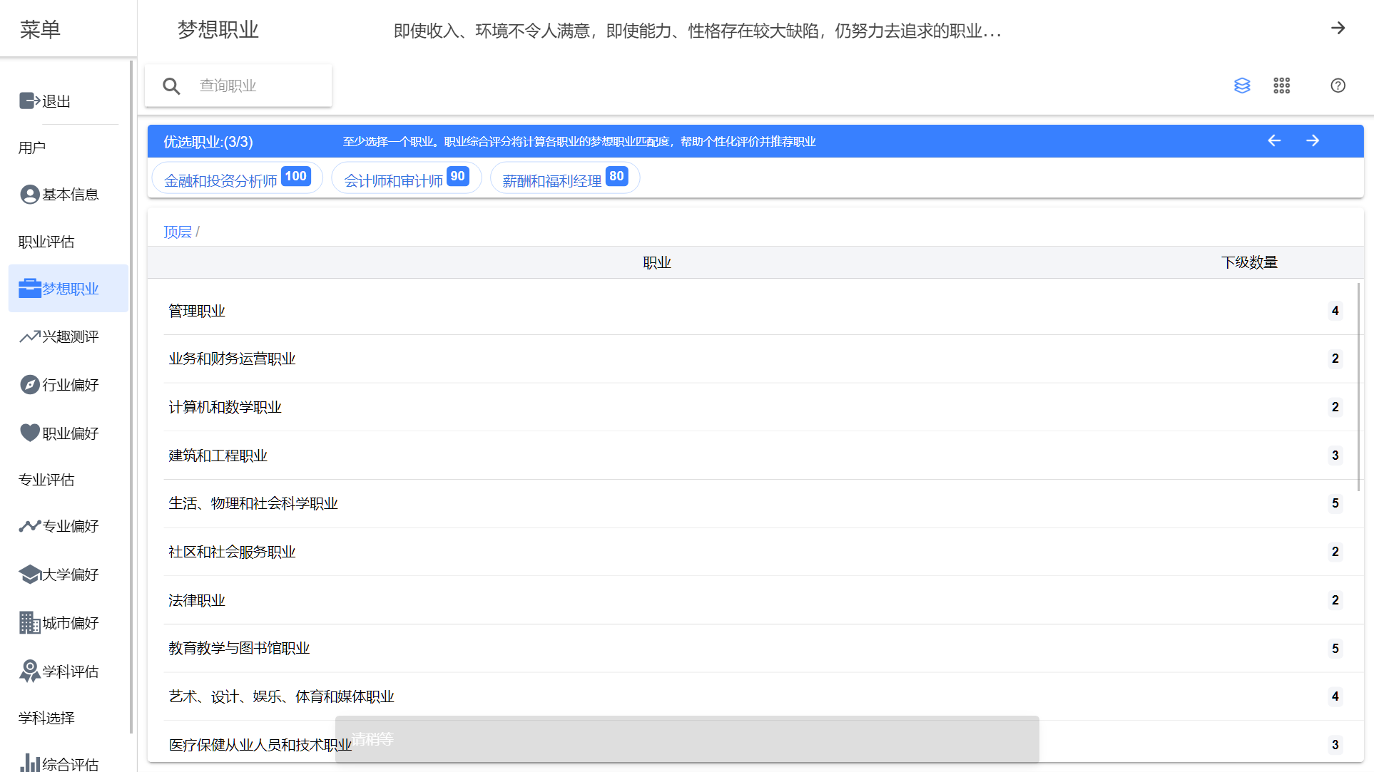 职业梦想选择
